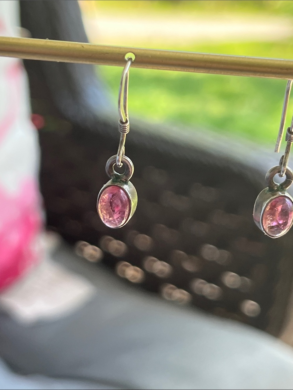 Pink Tourmaline 925 Silver earrings - Picture 4 of 12